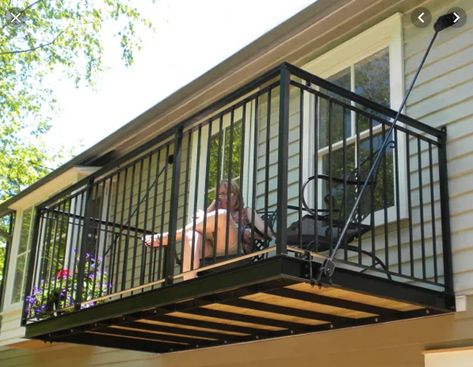 Balcony Addition, Metal Balcony, Steel Balcony, Iron Balcony Railing, Veranda Design, Barn Door In House, Juliette Balcony, Steel Door Design, House Balcony