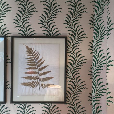 Scrolling Fern Soane, Fern Silhouette, Silhouette Wallpaper, Soane Britain, Fern Frond, French Pattern, Scale Pattern, Hand Printed Fabric, Colour Print