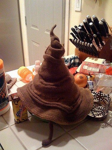 Harry Potter Knitting Patterns | Free Knitting Patterns | Handy Little Me Harry Potter Library, Harry Potter Knit, Harry Potter Sorting, Harry Potter Sorting Hat, Harry Potter Crochet, Knitting Patterns Free Hats, Sorting Hat, Vintage Knitting Patterns, Hat Knitting Patterns