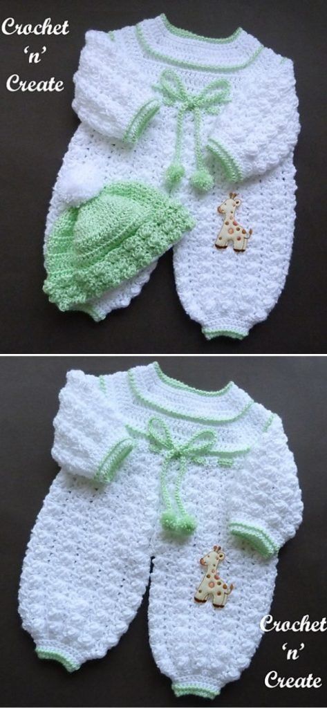 Crochet Newborn Girl, Crochet Baby Sweater Sets, April Flower, Baby Going Home Outfit, Crochet Newborn Outfits, Onesie Pattern, Hat Free Crochet Pattern, Crochet Children, Crochet Baby Projects