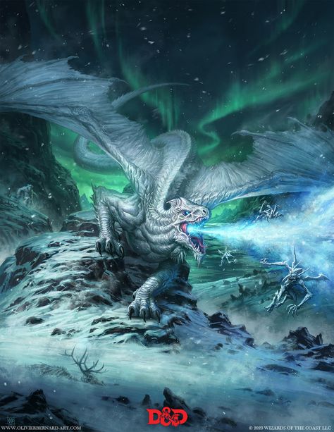 White Dragon Art, Elemental Dragons, Fantasy Universe, Mythical Monsters, Ice Dragon, Dungeons And Dragons Art, Dnd Dragons, Dragon Sketch, Fantasy Life