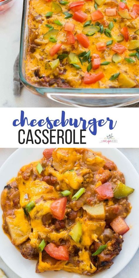 Ground Beef Make Ahead Meals, Easy Cheeseburger Casserole, Beef Casseroles, Man Recipes, Creamy Potatoes, Ground Beef Recipe, Ground Beef And Potatoes, Potatoes Recipes, Cheeseburger Casserole