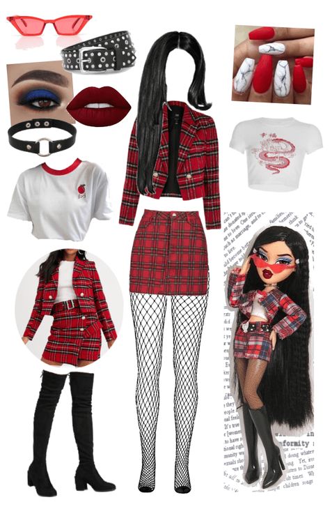 Discover outfit ideas for party made with the shoplook outfit maker. How to wear ideas for black fishnets and Black Boots Bratz Aesthetic Outfit, Bratz Girl, Bratz Halloween Costume, Outfit Ideas For Party, Bratz Doll Outfits, Hot Halloween Outfits, Outfits 2000s, Bratz Girls, Movie Inspired Outfits