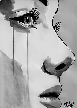 Kunst Inspo, Art Amour, Illustration Kunst, Drawing Eyes, Siluete Umane, Charcoal Drawings, Tinta China, White Drawing, Art Et Illustration