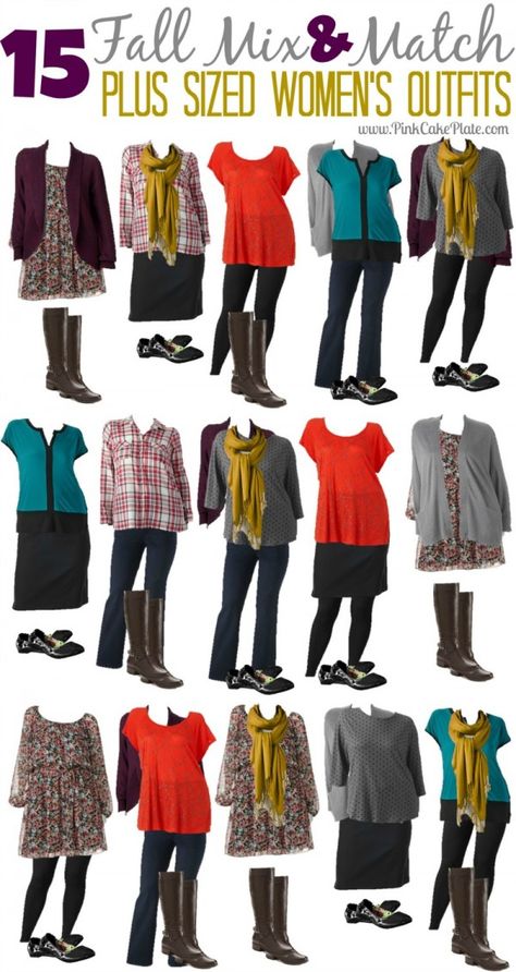 Fall is finally on its way and it is starting to get cooler here in Arizona.  I thought it was time to do some fun fashion finds for us Plus Size Girls!!  Kohl's is one of my favorite places to fin... Fall Plus Size Outfits 2023, Clothes Capsule, Mode Ab 50, Plus Zise, Style Chart, Mode Tips, Plus Size Fall Outfit, Look Plus Size, Plus Size Fall