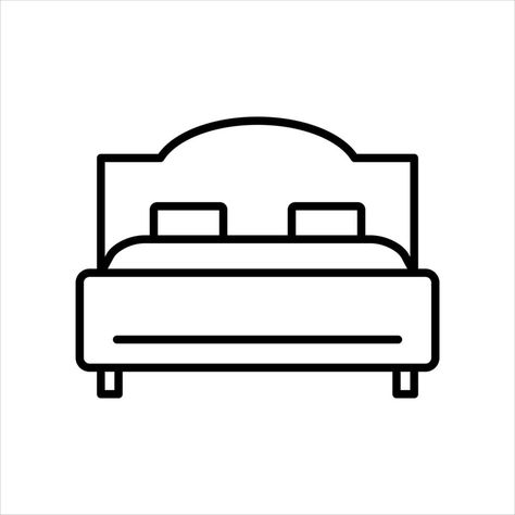 outline bed outline icon Bed Clipart Black And White, Bed Vector, Outline Drawing, Heart Tree, Outline Drawings, Cityscape Photos, Logo Banners, Heart With Arrow, Marketing Design