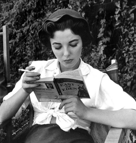 Celebrities reading! 🌟 What's your favorite book? ___________________________________ My fav's "Crime and Punishment" by Fyodor Dostoevsky"… Celebrities Reading, People Reading, Fyodor Dostoevsky, East Of Eden, John Steinbeck, Joan Collins, Film Stars, Woman Reading, Reading A Book