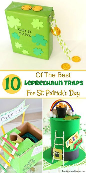 Leprechaun Traps - Want to make an easy leprechaun trap for St. Patrick's Day? These  St. Patrick's Day crafts are fun for both kids and adults! #leprechauntrap #stpatricksday #crafts Easy Leprechaun Trap, Leprechaun Trap Ideas, Leprechaun Trap Project, St Patrick's Day Crafts For Toddlers, Leprechaun Tricks, St Patricks Crafts, Leprechaun Trap, St. Patrick's Day Crafts, St Patricks Day Crafts For Kids