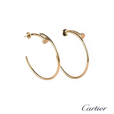 Cartier Juste Un Clou Earrings Cartier Juste Un Clou Earrings, Cartier Love Hoop Earrings, Juste Un Clou Earrings, Gold Cartier Earrings, Just In Clou Cartier, Fila Outfit, Cartier Juste Un Clou, Cartier 1895 Earrings, Cartier Jewelry