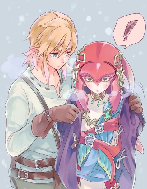 Mipha And Link, Link Botw, Botw Zelda, Princesa Zelda, Hyrule Warriors, Link Zelda, Nintendo Art, Zelda Art, Legend Of Zelda Breath