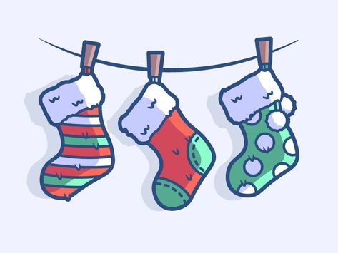 Socks 3/24 by Benjamin Bely #Design Popular #Dribbble #shots Christmas Easy Drawings, Christmas Drawing Ideas Easy, Socks Illustration, Socks Drawing, Easy Christmas Drawings, Xmas Drawing, Christmas History, 달력 디자인, Instruções Origami