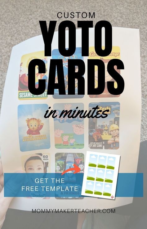 Looking for an easy way to create customized Yoto cards your kids will love? I'll outline the simple steps to make your own Yoto cards at home. Learn how to download kid-friendly audio, organize playlists on the Yoto app, and connect them to a blank Yoto card. I'll also provide my free Yoto sticker template so you can add stickers and artwork that match your playlist theme! Making DIY Yoto cards is so easy and fun. Diy Card Holder For Kids, Yoto Player Hacks, Yoto Cards, Yoto Myo Card, Make Your Own Yoto Cards, Homeschool Student Id Cards, Yoto Mini, Preschool Song Cards Free Printables, Diy Pokemon Card Binder