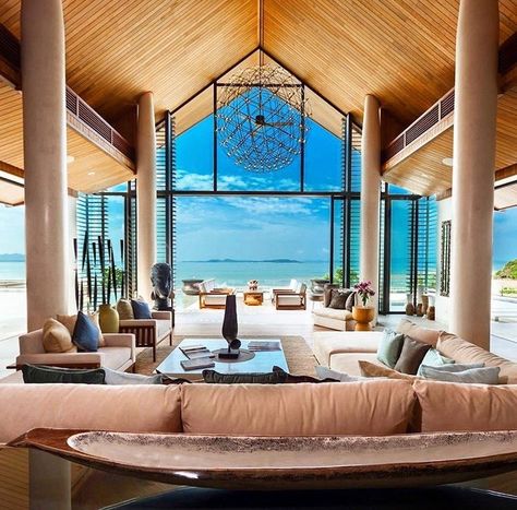 @chloalawrence Beach Villa Design, Thailand Villa, Amarapura, Beautiful Beach Houses, Luxury Retreats, London Hotels, Beach Villa, Villa Design, Concept Architecture