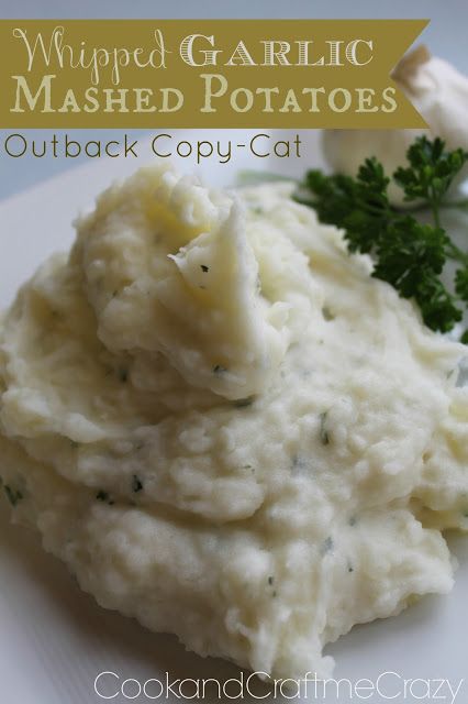 Cook and Craft Me Crazy: Out Back Steak House's Garlic Mashed Potatoes (copy cat) Outback Steakhouse Recipes, Outback Recipes, Crock Pot Turkey, Steakhouse Recipes, Crockpot Turkey, Turkey Meatloaf, Garlic Mashed Potatoes, Garlic Mashed, Side Recipes