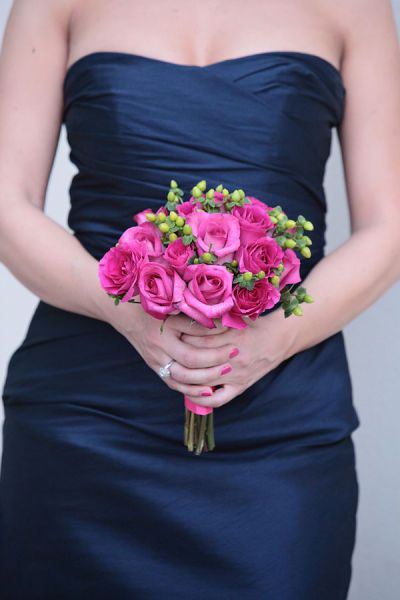 2024 Prom Flower Trends, Hot Pink Wedding Bouquet, Prom Flowers Bouquet, Brides Flowers, Prom Bouquet, Magenta Wedding, Hot Pink Weddings, Tall Wedding Centerpieces, Bridesmaids Bouquet