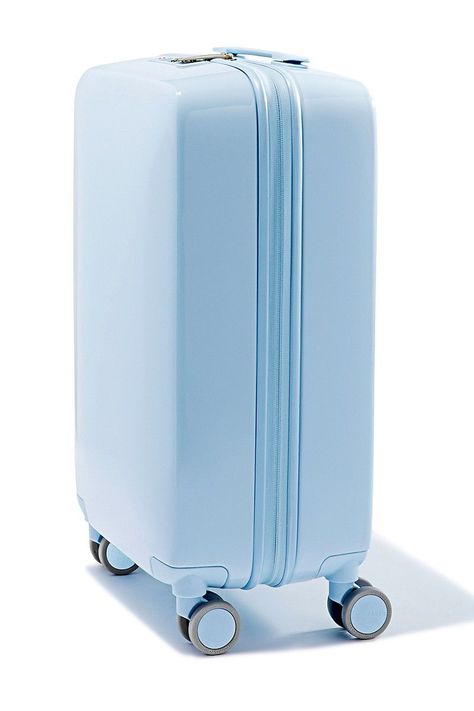 Raden A22 travel case necessity. Blue Luggage Aesthetic, Suit Cases Travel, Luggage Sets Cute, Light Blue Suitcase, Blue Luggage Sets, Blue Luggage For On-the-go, Blue Suitcase, Penyimpanan Makeup, Blue Luggage With Sleeve For On-the-go