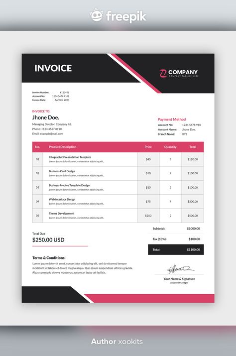 Document Format Design, Invoice Format, Invoice Design Template, Corporate Finance, Academy Logo, Create Invoice, Invoice Design, Business Poster, Simple Abstract