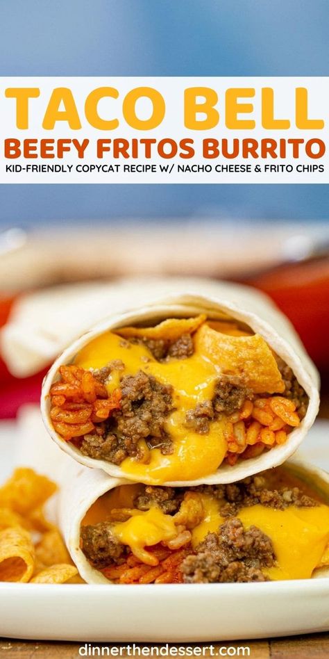 Fritos Burrito, Taco Bell Burrito Recipe, December Dinners, Taco Bell Beef, Taco Bell Crunchwrap Supreme, Taco Bell Crunchwrap, Copycat Taco Bell, Taco Bell Recipes, Crunchwrap Supreme