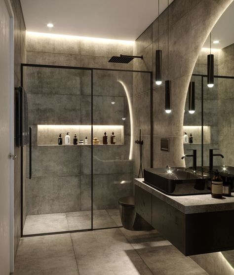 Design Interior Baie, Dekorere Bad, Design Ložnic, Ideas Baños, Eksterior Modern, Desain Pantry, Balkon Design, Bathroom Inspiration Modern, تصميم للمنزل العصري