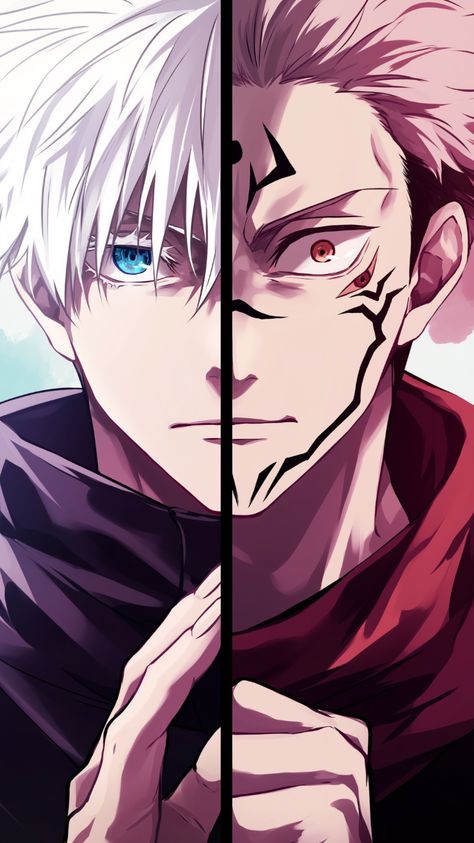 ❱ ⟦AI-Genenrated⟧ #呪術廻戦 #JujutsuKaisen Mr Gojo Jujutsu Kaisen, Gojo Sukuna Wallpaper, Sukuna And Gojo Wallpaper, Gojo With Sukuna Marks, Gojo Pic, Gojo And Sukuna, Gojo Art, Anime Sukuna, Sukuna Wallpaper