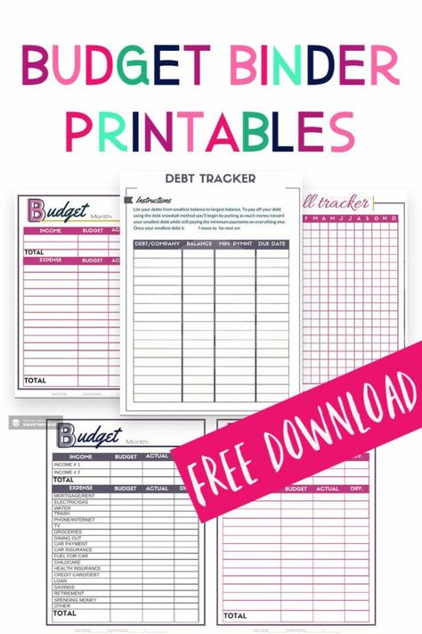 Free budget binder printables. Budget worksheet, expense tracker, goal setting sheets, menu plan, bill tracker, debt snowball, and debt tracker! Financial Binder Printables Free, Budget Binder Free Printables, Budget Binder Free, Single Mom Income, Single Mom Budget, Government Assistance, Printable Budget Sheets, Binder Printables Free, Budget Binder Printables