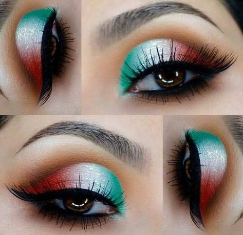 Mexican Makeup, Lipstick Combo, Eyeshadow Application, Pencil Tutorial, Eyeshadow Designs, Precisely My Brow Pencil, Glitter Eye Makeup, Beautiful Eye Makeup, Eye Makeup Designs