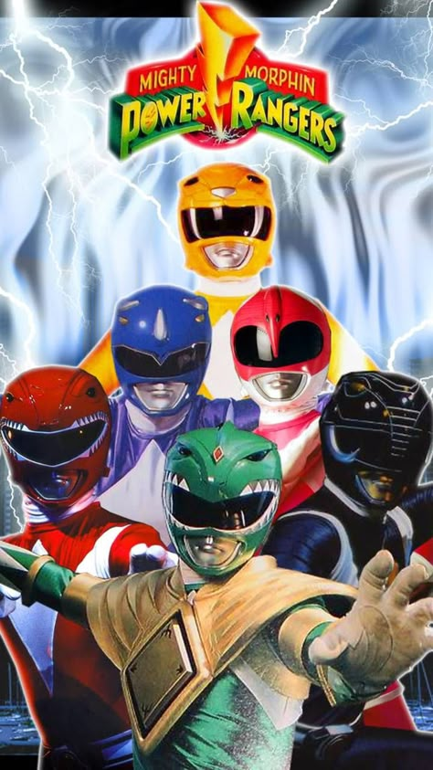 Power Rangers Wallpaper, Rangers Wallpaper, 1990s Tv Shows, Power Rangers Poster, Festa Power Rangers, Original Power Rangers, Green Power Ranger, Power Rangers Ninja Steel, Yellow Ranger