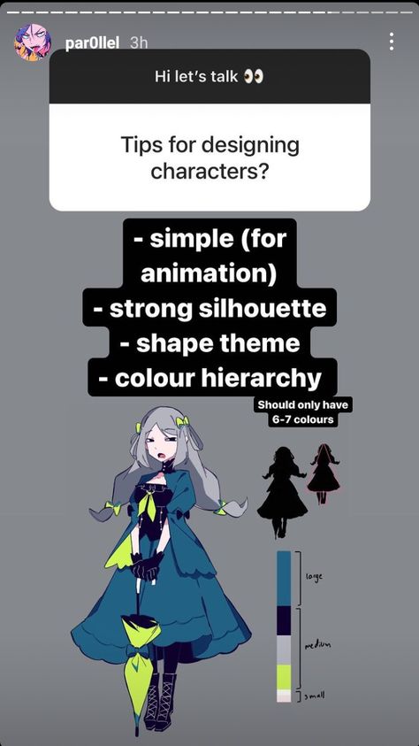 Par0llel Art Style, Character Designing Tips, Character Design Advice, Tips For Character Design, Good Character Design Tips, Oc Design Tips, Character Height Chart Reference, Cool Product Design, How To Do Character Design