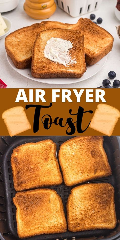 Air Fry Toast, Air Fryer Toasted Bread, Toasting Buns In Air Fryer, Toasted Buns In Air Fryer, Air Fryer Vortex Recipes, Air Fryer Toast Recipe, Toast Air Fryer Recipes, Cooking Biscuits In Air Fryer, Toast Buns In Air Fryer