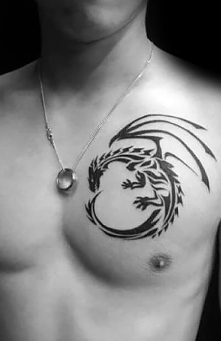 20 Powerful Dragon Tattoo for Men in 2023 - The Trend Spotter Dragon Tattoo For Men, Celtic Tattoos For Men, Powerful Dragon, Celtic Dragon Tattoos, Dragons Tattoo, Molecule Tattoo, Dragon Tattoos For Men, Small Dragon Tattoos, Chinese Dragon Tattoos