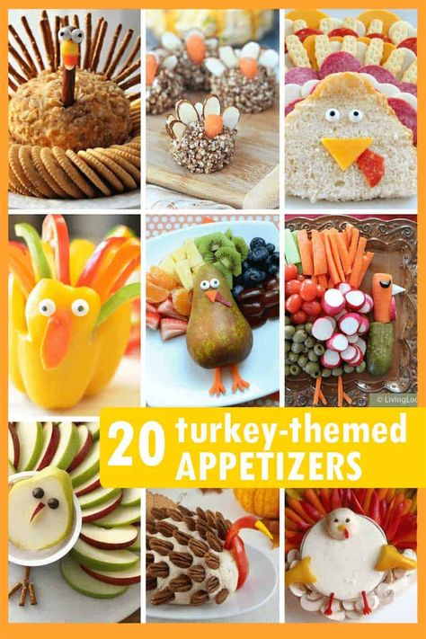 THANKSGIVING APPETIZERS: A roundup of 20 fun, turkey-themed appetizers for Thanksgiving, including veggie and fruit trays. Appetizers For Thanksgiving, Buffet Party, Appetizers For Kids, Fall Appetizers, Veggie Tray, Thanksgiving Appetizers, Dinner Appetizers, Thanksgiving Fun, Fruit Tray