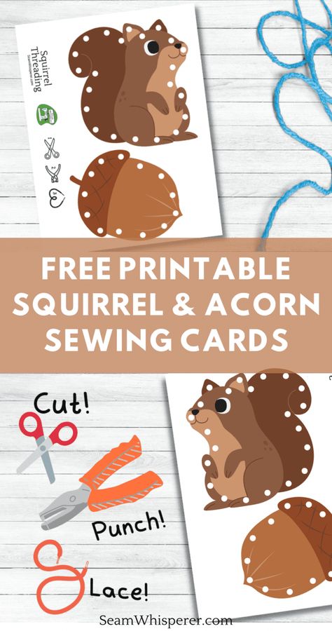 Squirrels Activities For Preschool, Squirrel Fine Motor Activities, Acorn Fine Motor Activities, Squirrel Free Printable, Acorn Counting Preschool, Acorn Was A Little Wild Activities, Squirrels Preschool Theme, Squirrel Lesson Plans For Preschool, Acorn Unit Study