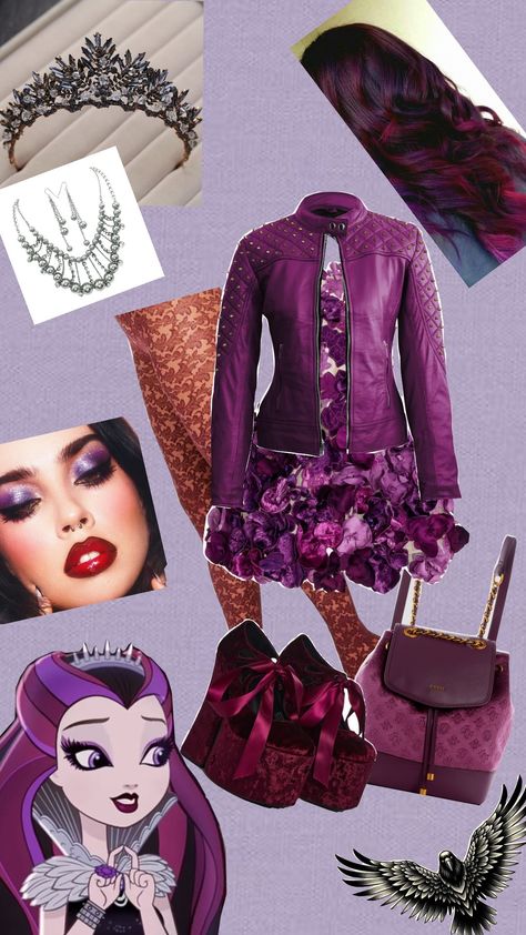 Raven Queen #ravenqueen Raven Queen Inspired Outfits, Raven Queen Outfit, Raven Outfits, Raven Queen, Queen Outfit, Ever After High, Halloween Ideas, Ever After, High Fashion