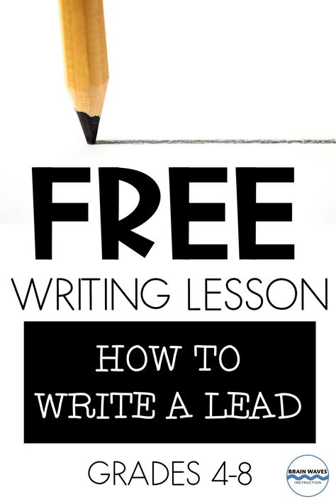 Teaching writing can be a challenge. This free lead writing lesson makes it much easier. Guide students through writing lessons and practice as they learn how to write an engaging lead. Everything you need is in the free writing worksheet. Writing Leads, Ideas For Writing, Language Games, Arts Ideas, Language Arts Elementary, Free Writing, Teaching Language Arts, Elementary Ela, Language Arts Lessons