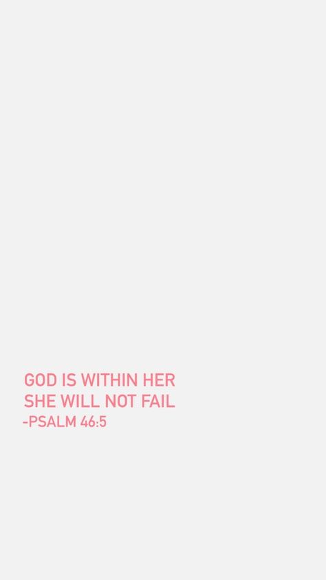 God is with her she will not fail. 🎀🪩🌸✝️ Gos Is Within Her She Will Not Fail Wallpaper, Motivational Bible Wallpaper, Cute Bible Verse Backgrounds, Bible Verse For Vision Board, 2024 Vision Board Bible Verses, God Quote Wallpapers, Prayer Board Bible Verses, 2024 Bible Verse, Leadership Bible Verses