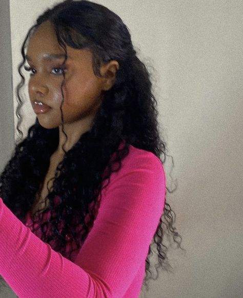 Two Pig Tails Half Up Half Down Curly Hair, Hot Weather Hairstyles For Curly Hair, Curly Low Pigtails, School Hairstyles Black Women, Curly Pigtail Hairstyles, Job Hairstyles, Cute Curly Hair Hairstyles, Workout Notes, Mixed Race Hairstyles