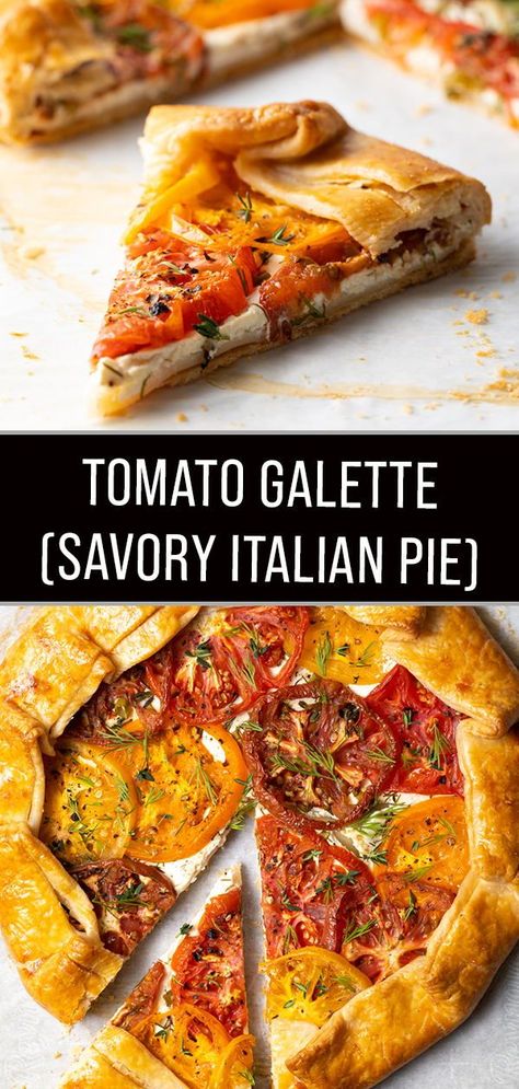 Tomato Galette With Pie Crust, Vegetable Galette Recipe, Rustic Galette Recipe, Tomato Gallette Recipe Easy, Galette With Store Bought Crust, Tomato Goat Cheese Galette, Gallate Recipe, Tomato Tart Pie Crust, Spring Galette Recipe