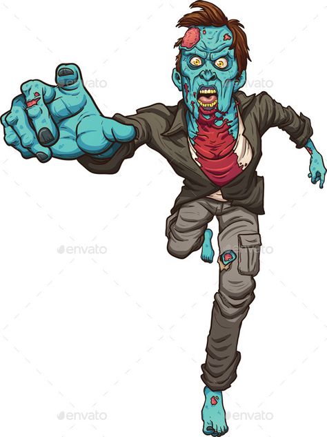 Zombie Running, Zombie Vector, Zombies Run, Logo Icons, Graphic Design Art, Art Illustration, Zombie, Vector Art, Illustration Design