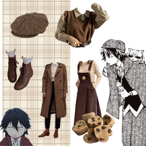 Ranpo Edogawa Outfit, Bsd Fashion Style, Bungo Stray Dogs Outfit Aesthetic, Ranpo Outfit Ideas, Anime Themed Outfits, Ranpo Edogawa Inspired Outfit, Chuuya Casual Clothes, Bungou Stray Dogs Outfit Ideas, Bungo Stray Dogs Inspired Outfits