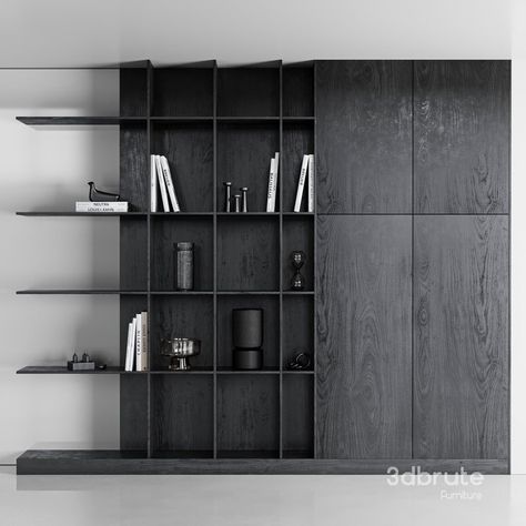 Rack 09 3d model Buy Download 3dbrute Room Scandinavian, Floor Furniture, Study Table Designs, Books Decor, Living Etc, Living Room Console, Bathroom Accessories Set, Inspiration Images, Shelving Design