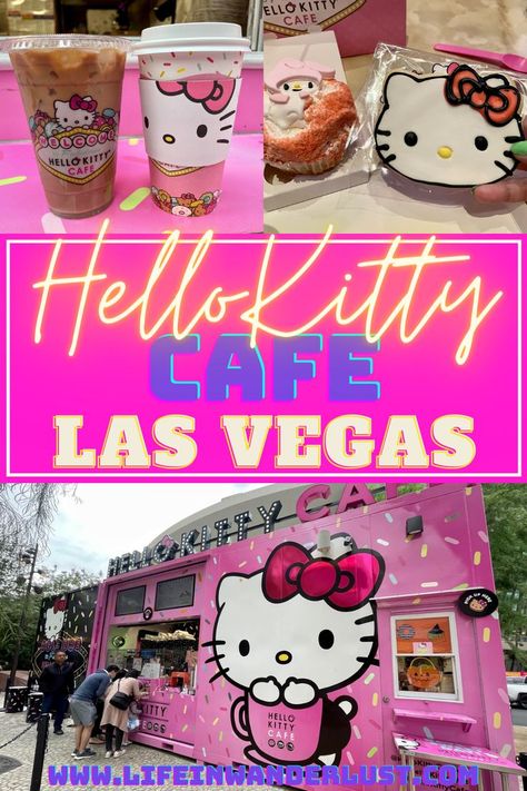 Hello Kitty Las Vegas, Hello Kitty Cafe Las Vegas, Cafe Hello Kitty, Vegas 2023, Vegas Girls Trip, Pink Cafe, Las Vegas Vacation, Visit Las Vegas, Kitty Cafe