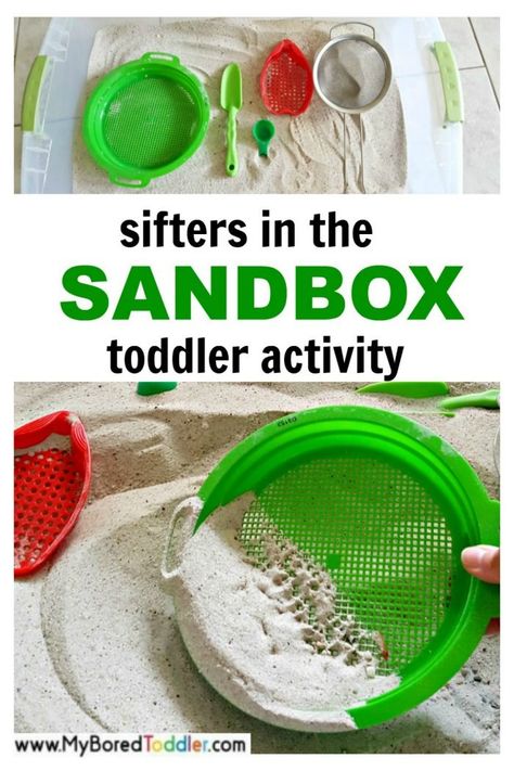 Sensory Bin For 1 Year, Summer Sensory Bin, Quiet Toddler Activities, Simple Sandbox, Preschool Inspirations, Summer Activities For Toddlers, Sensory Play Toddlers, Easy Toddler Activities, Sensory Activities Toddlers