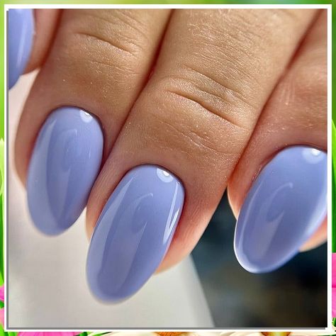 Elevate your nail game with these gorgeous lilac blue nail colors! Stay on-trend and stylish with our top picks for a chic and sophisticated look. Whether you prefer a soft pastel hue or a bold statement shade, these colors will surely make your nails pop. Try them out now and slay your manicure game! Mix Color Gel Nail, Single Color Summer Nails, Nail Ideas One Color, Solid Colored Nails, 2024 Nail Colors, Periwinkle Nails, Blue Nail Color, Lilac Nails, Blue Nail Polish