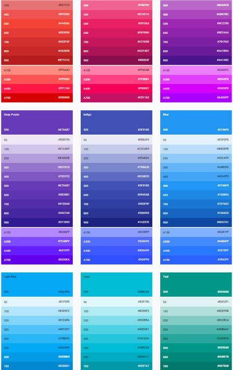 6 técnicas de combinación de colores para diseñadores web de WordPress | Blog de temas elegantes All Color Palette, Royal Color Palette, Material Color Palette, Color Names Chart, Color Matching Design, Flat Color Palette, Palette Challenge, Ui Color, Gradient Color Design