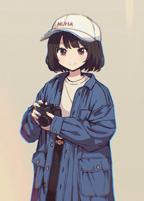 Art Of Anime, Shows And Movies, Best Anime, Red Hat, Pink Shirt, Anime Shows, Beautiful Art, Cameras, Screen