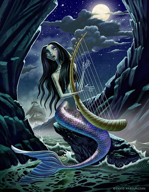 Siren sweetly singing on Behance Siren Singing Aesthetic, Siren Singing, Sirens Aesthetic, Mermaid Singing, Ethereal Core, Carnival Floats, Mermaid Stuff, Sea Siren, Siren Mermaid