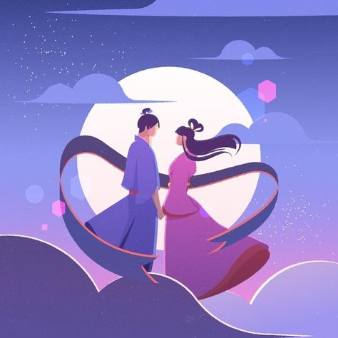 Gradient tanabata celebration illustration Free Vector Qixi Festival, Celebration Illustration, Tanabata Festival, Vector Gradient, Anime Paper, 카드 디자인, Japan Culture, Publication Design, K Drama