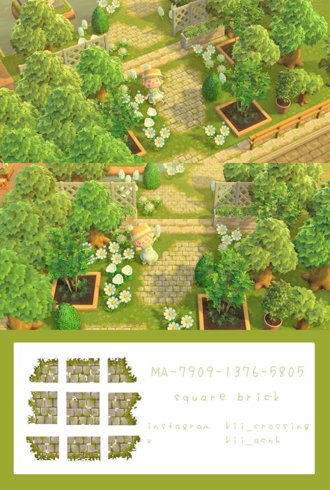 Acnh Leaf Code, London Theme, Map Layout, Path Design, Garden Layout, Animal Crossing, Wild Flowers, Layout, Exterior