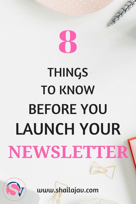 Launching a Newsletter for your blog or website? Here are some key points to keep in mind before you do. Remember, it's all about the connections that you make. #Shailajav #Newsletter #Subscribers #Bloggers #Blog #Blogging #MailChimp #Newsletters How To Start A Newsletter, Wordpress Tips, Copywriting Tips, Email Marketing Design, Newsletter Template, Blogging Resources, Increase Blog Traffic, Blog Strategy, Blogging 101