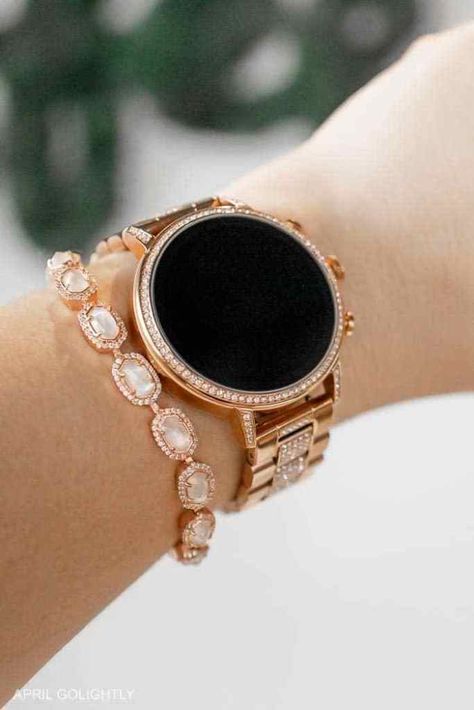 Fossil Smartwatch with Wear OS by Google Nursing Wallpaper, Latest Gold Ring Designs, Fossil Smart Watch, Fit App, Smartwatch Women, Gold Ring Designs, Smart Watches, Rose Gold Band, Best Buy